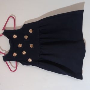 Oshkosh Navy blue dress with gold sequins